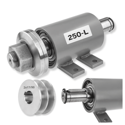 Zestaw bazowy do piły tarczowej (cyrkularki / krajzegi) z mocowaniem 30mm / lewy gwint / 250mm / oparty na piaście + Koło 2x17/90mm