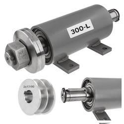 Zestaw bazowy do piły tarczowej (cyrkularki / krajzegi) z mocowaniem 30mm / lewy gwint / 300mm / oparty na piaście + Koło 2x17/90mm