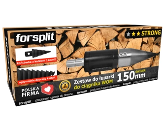 Łuparka świdrowa 150mm do ciągnika / zestaw ZW2P-150K2