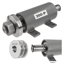 Zestaw bazowy do piły tarczowej (cyrkularki / krajzegi) z mocowaniem 30mm / prawy gwint / 300mm / oparty na piaście + Koło 2x17/90mm