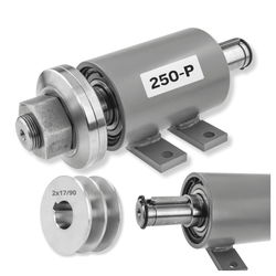 Zestaw bazowy do piły tarczowej (cyrkularki / krajzegi) z mocowaniem 30mm / prawy gwint / 250mm / oparty na piaście + Koło 2x17/90mm