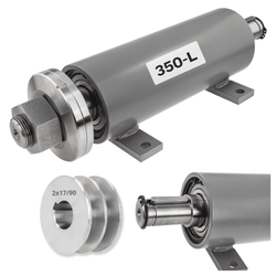 Zestaw bazowy do piły tarczowej (cyrkularki / krajzegi) z mocowaniem 30mm / lewy gwint / 350mm / oparty na piaście + Koło 2x17/90mm