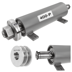 Zestaw bazowy do piły tarczowej (cyrkularki / krajzegi) z mocowaniem 30mm / prawy gwint / 400mm / oparty na piaście + Koło 2x17/90mm